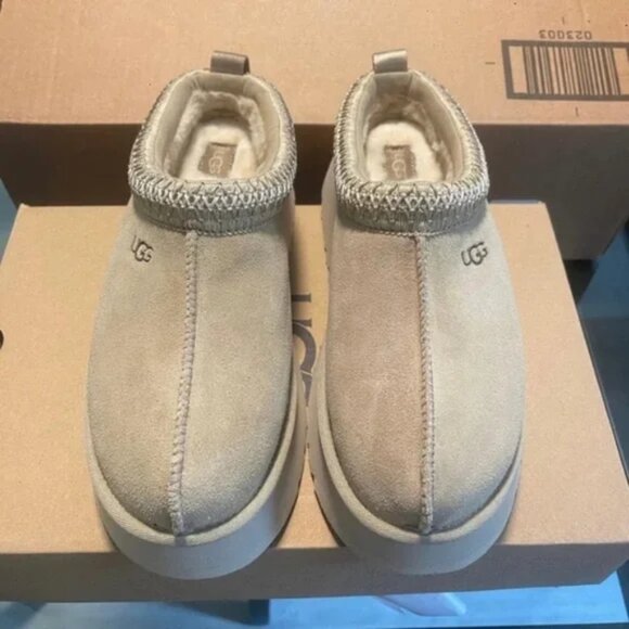 Ugg Tazz Tasman Platform Slippers Beautiful Mustard Seed - Picture 2 of 4
